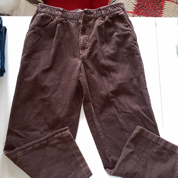 John Blair Wide Leg Relaxed Fit Brown Corduroy Pants | Size 34 M - Picture 10 of 13